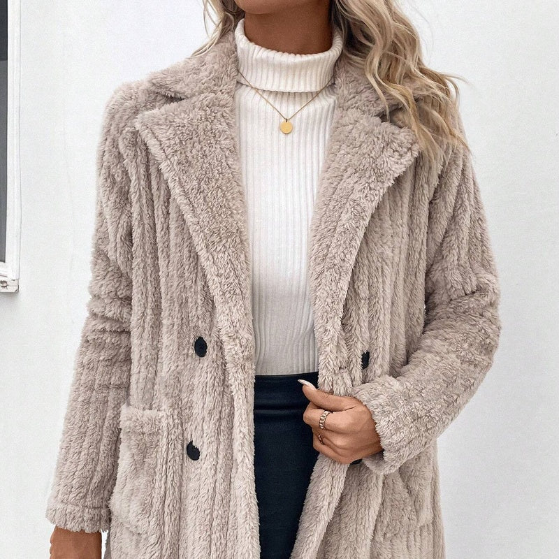 Plush Lapel Cardigan