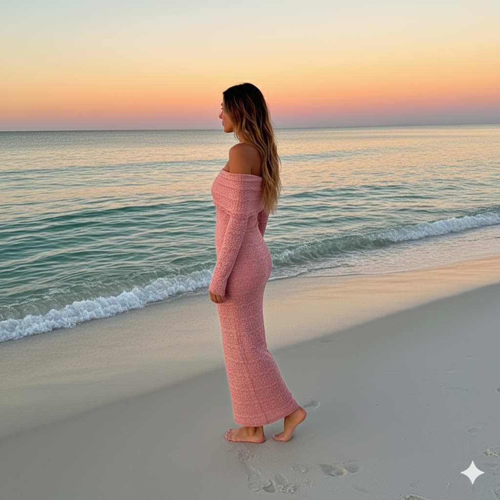 25 Edition – Elegant Off-Shoulder Lace Maxi Dress (Socialite Style)