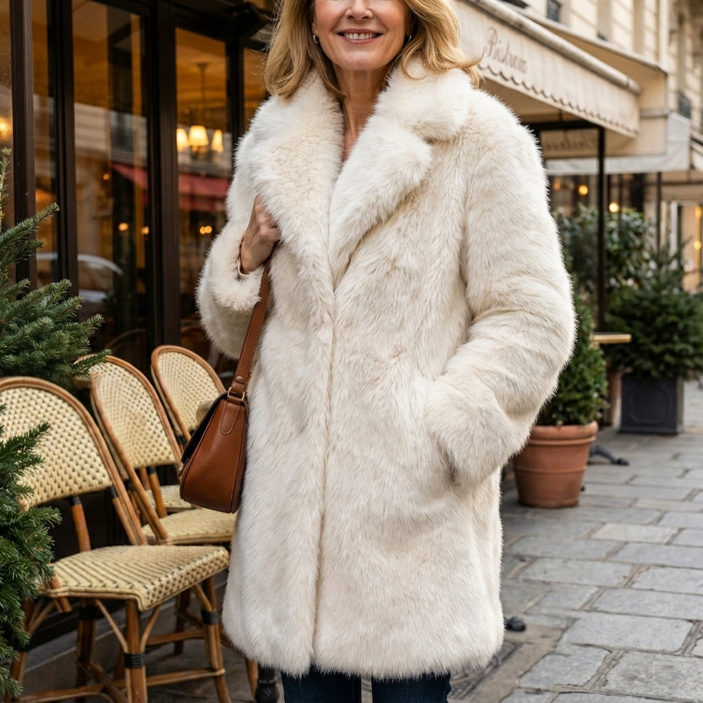 Mid-length Fur Overcoat Coat